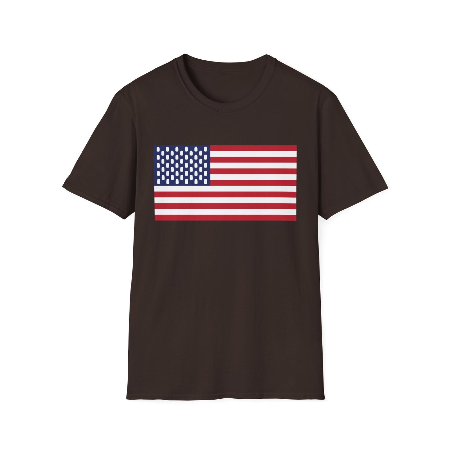 Mason Jar American Flag "Jars & Stripes" Softstyle Tee T-Shirt