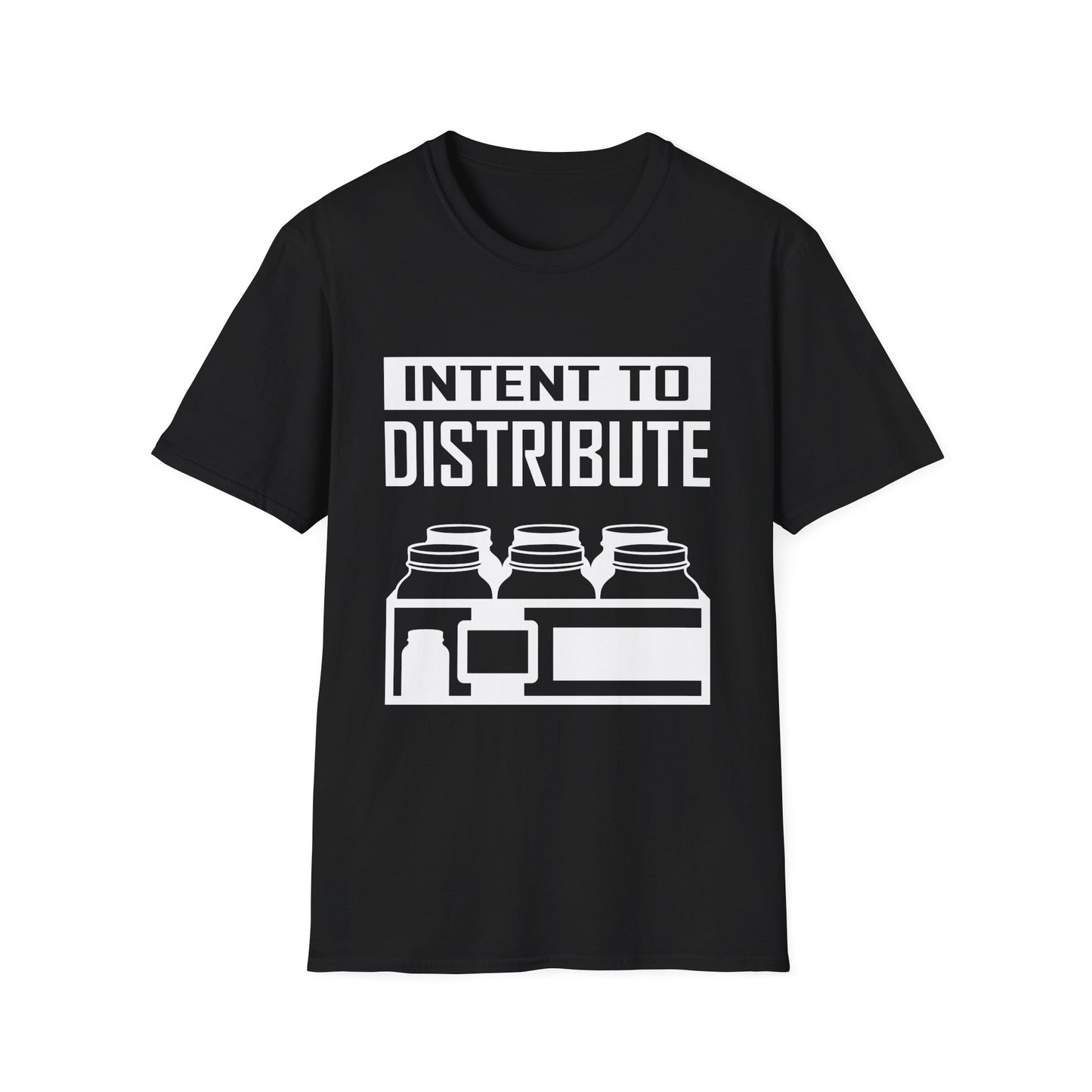 Intent To Distribute Mason Jar Case Moonshine & Canning Softstyle Tee T-Shirt