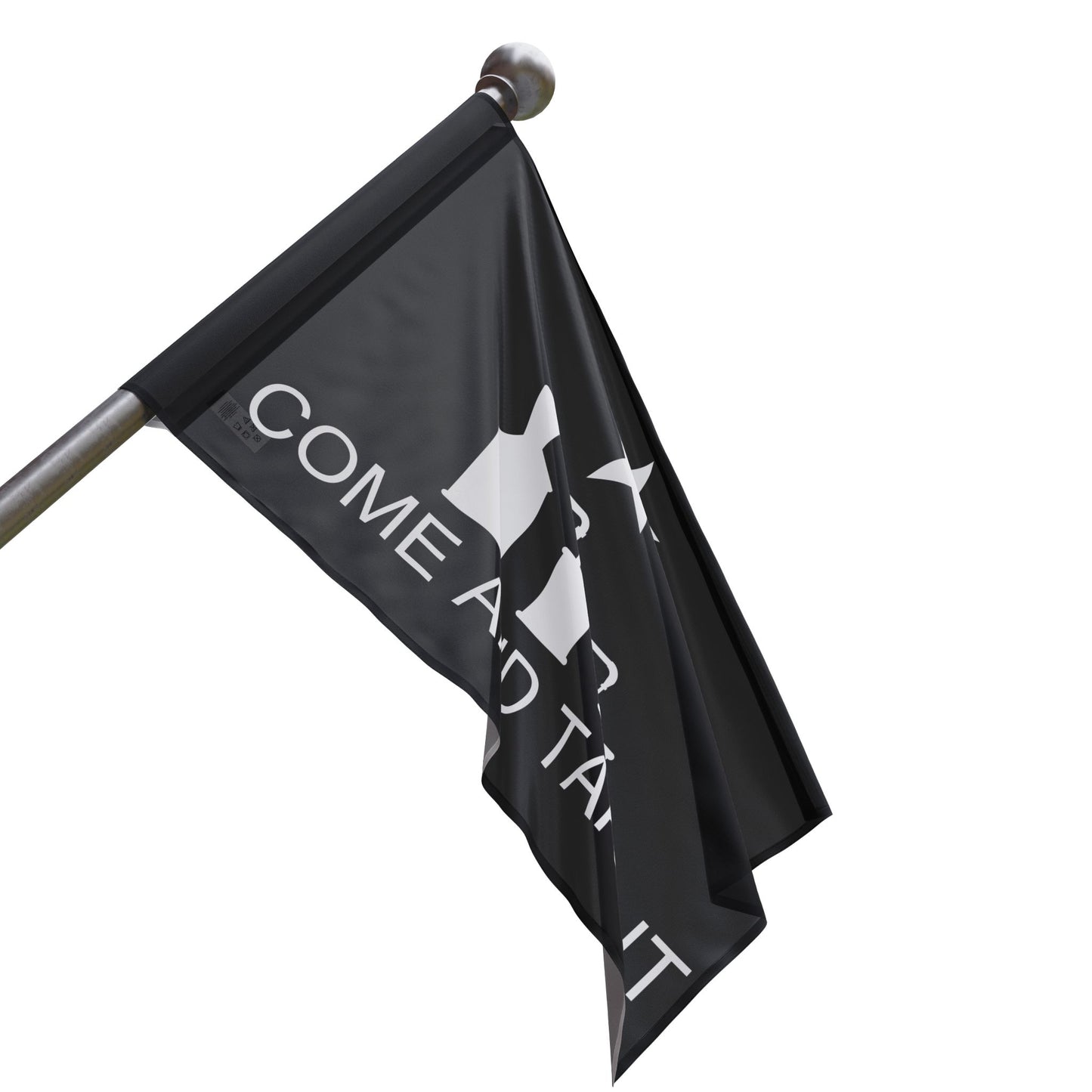 Come and Take It Moonshine Still Parody Flag - Black Flag w/ White Logo