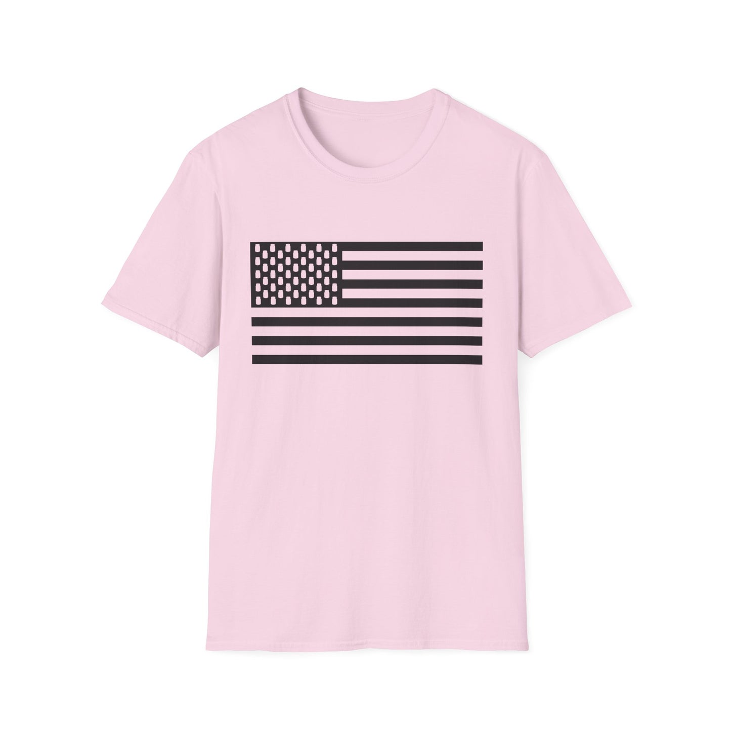 Mason Jar Tactical American Flag "Jars & Stripes" Softstyle Tee T-Shirt