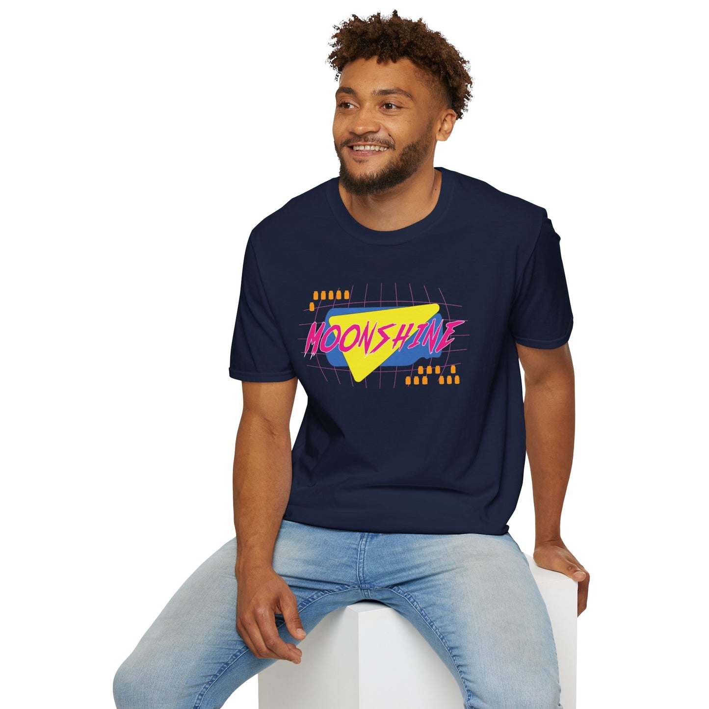 Radical 80's-inspired Totally Gnarly Moonshine Softstyle Tee T-Shirt