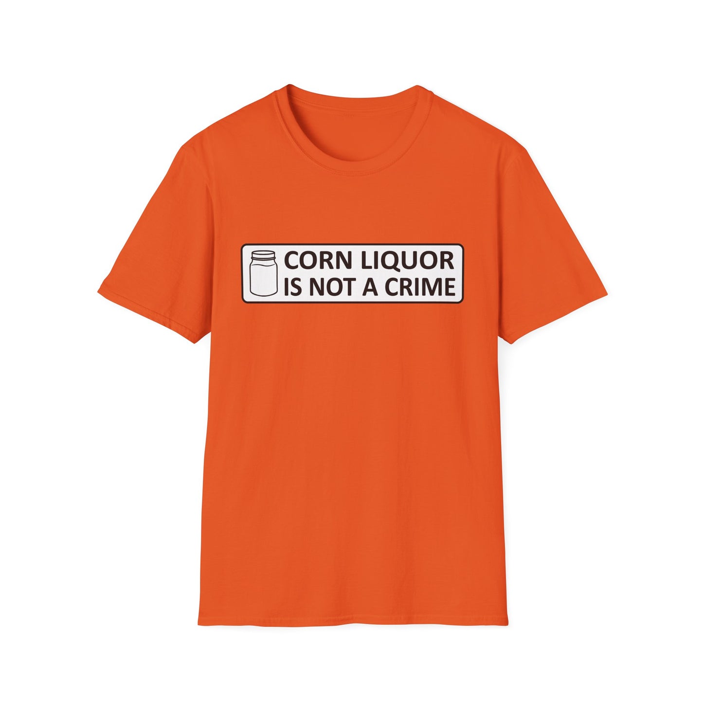 Corn Liquor Is Not A Crime Parody Moonshine & Home Distilling Softstyle Tee T-Shirt