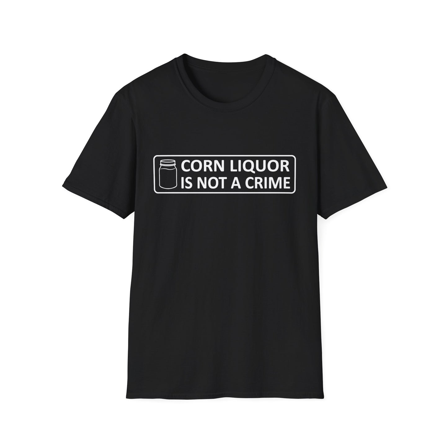 Corn Liquor Is Not A Crime Parody Moonshine & Home Distilling Softstyle Tee T-Shirt