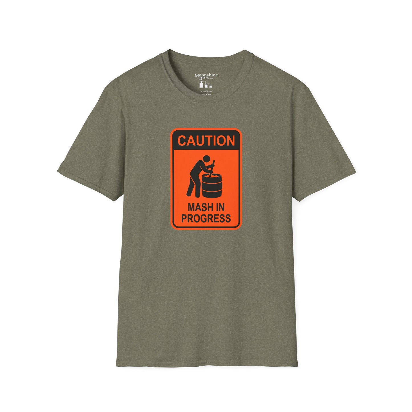 Caution Mash In Progress Construction Sign Style Shirt