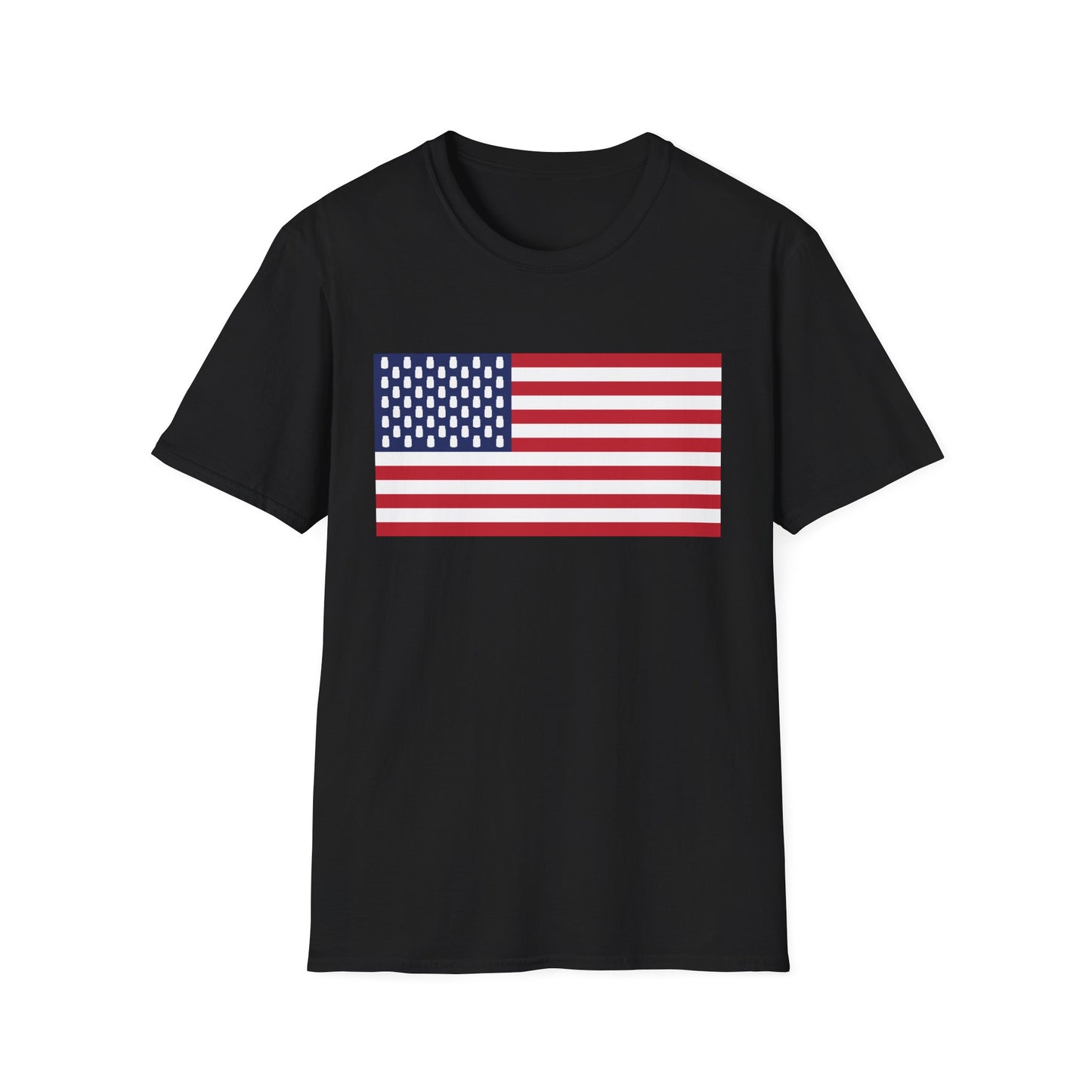 Mason Jar American Flag "Jars & Stripes" Softstyle Tee T-Shirt