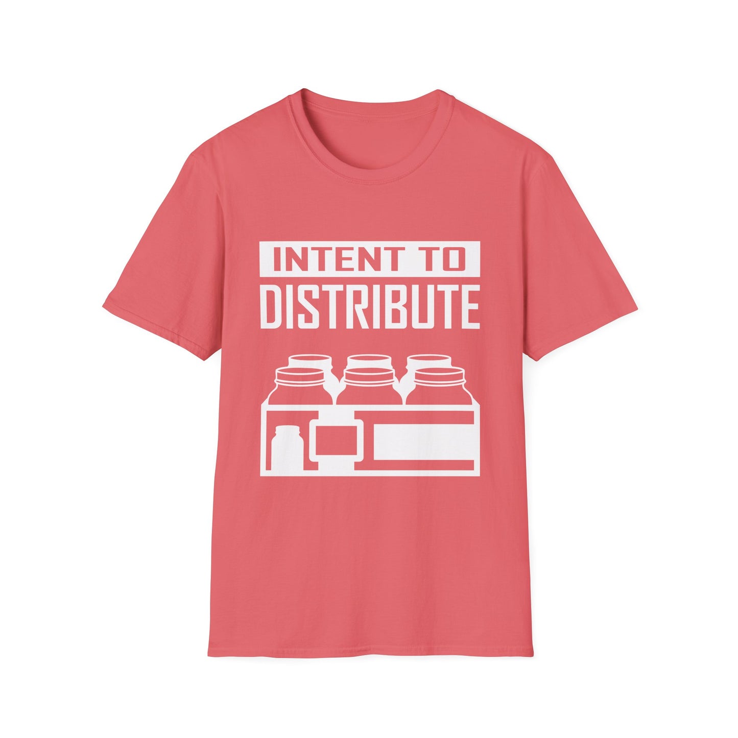 Intent To Distribute Mason Jar Case Moonshine & Canning Softstyle Tee T-Shirt