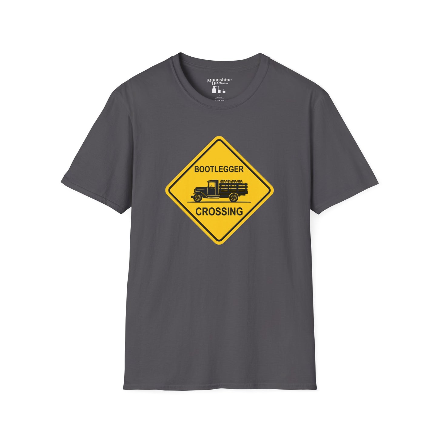 Bootlegger Crossing Warning Sign Style Shirt