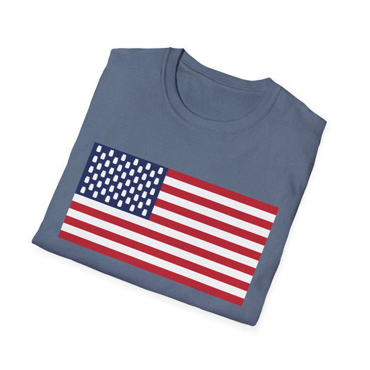 Mason Jar American Flag "Jars & Stripes" Softstyle Tee T-Shirt