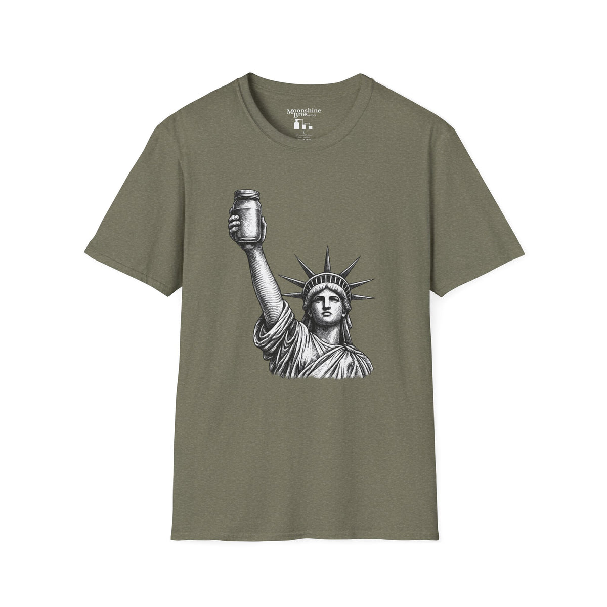 Lady Liberty Holding Mason Jar Shirt