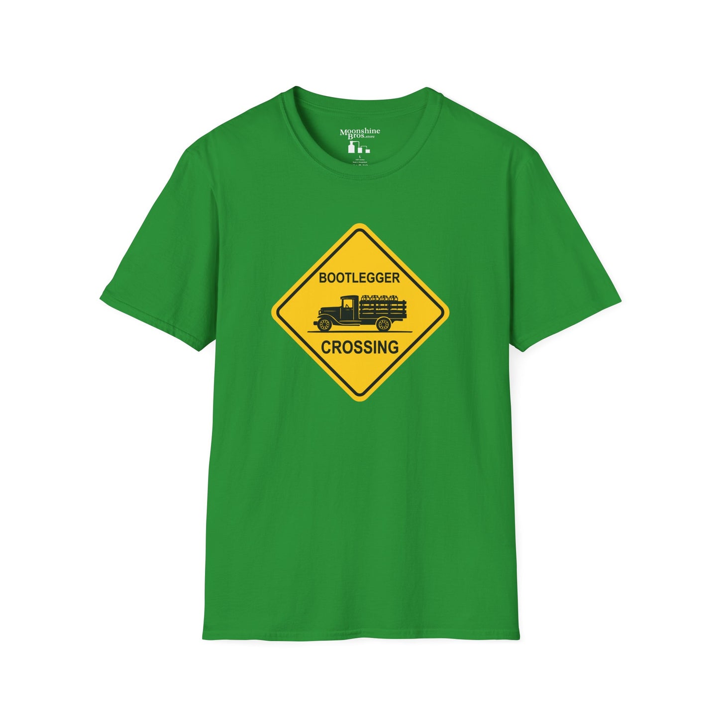 Bootlegger Crossing Warning Sign Style Shirt