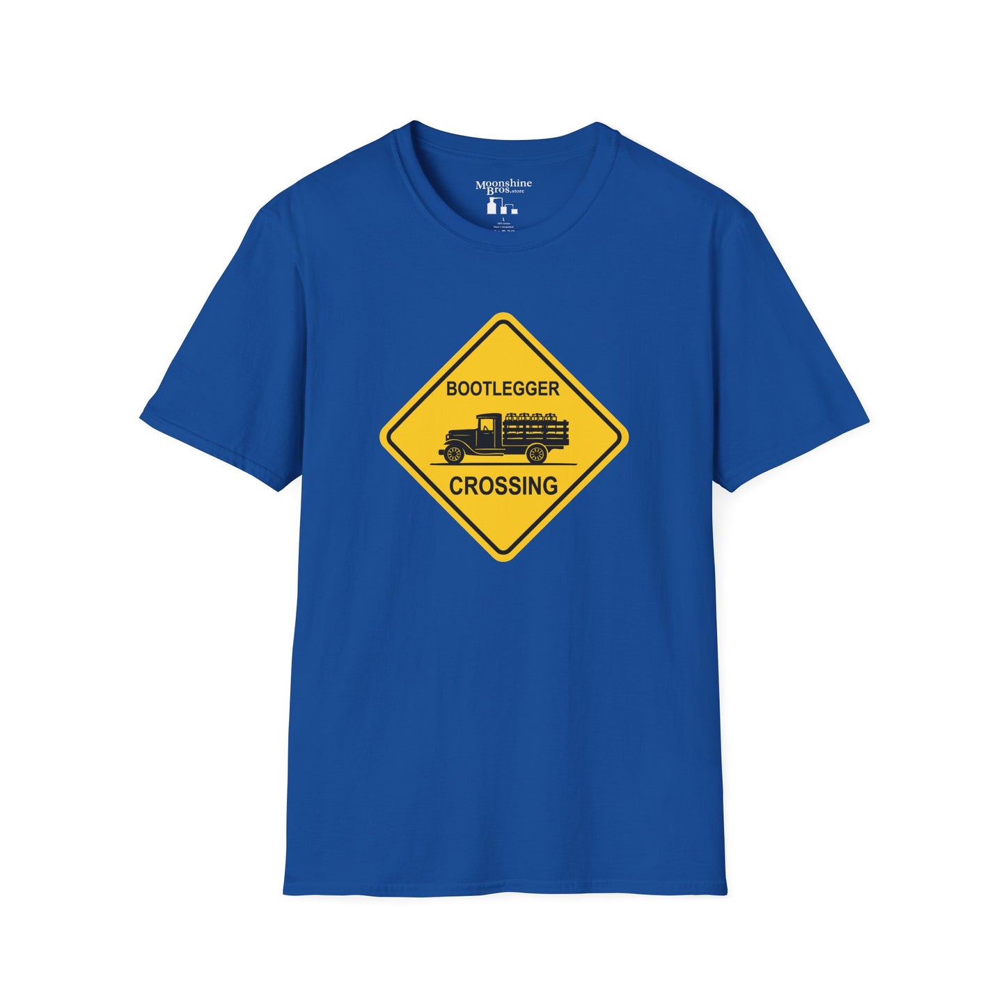 Bootlegger Crossing Warning Sign Style Shirt