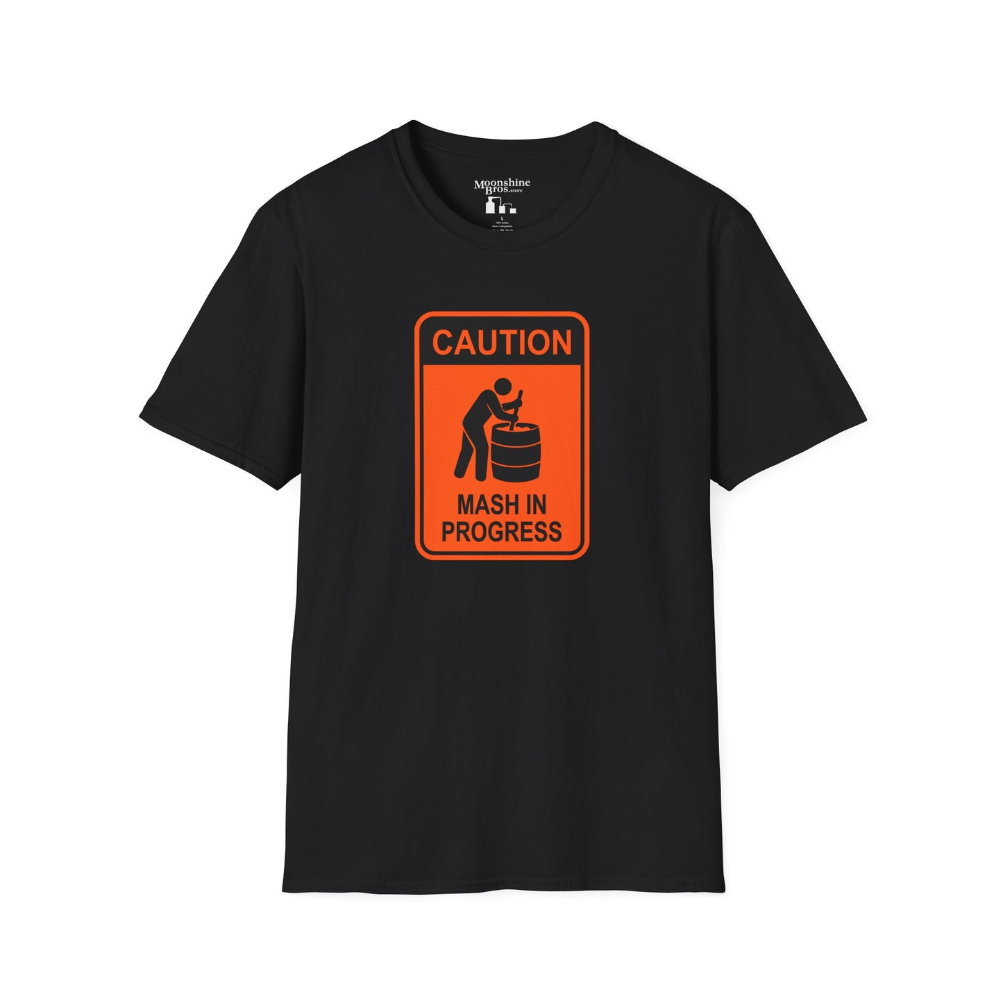 Caution Mash In Progress Construction Sign Style Shirt