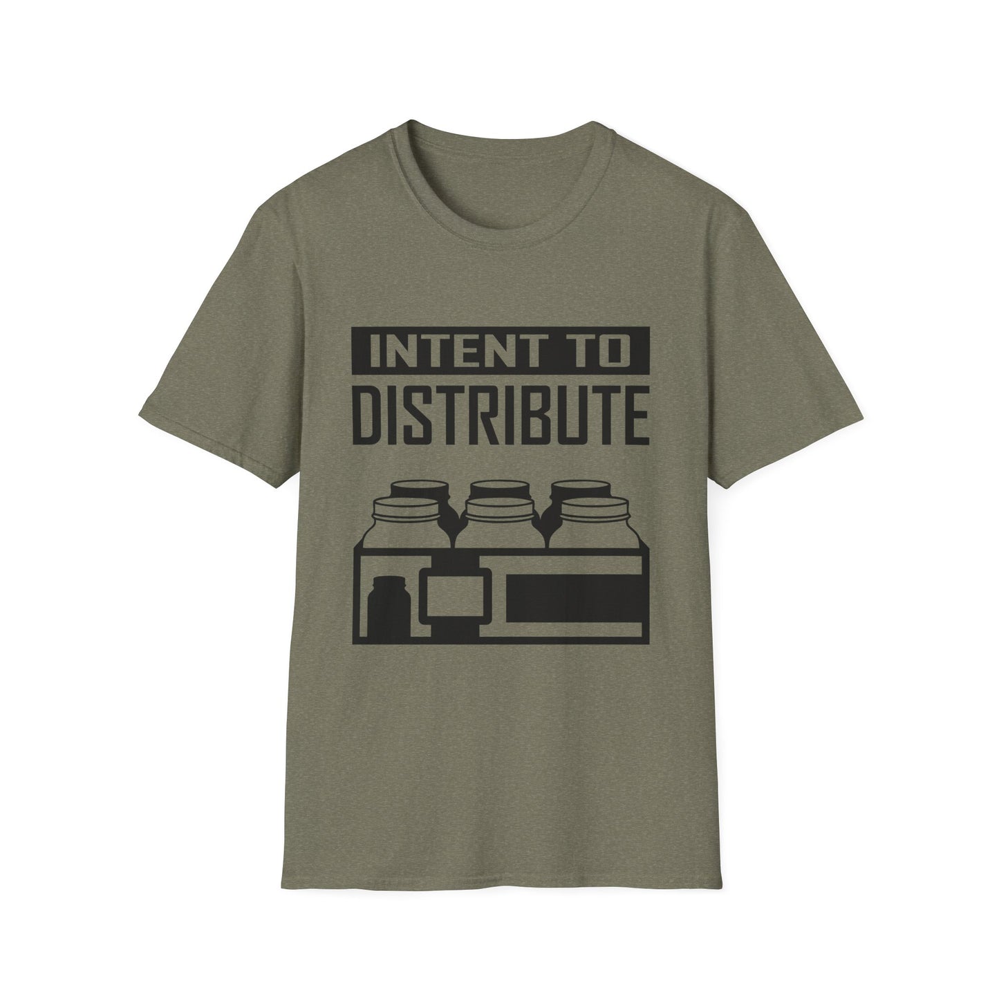 Intent To Distribute Mason Jar Case Moonshine & Canning Softstyle Tee T-Shirt