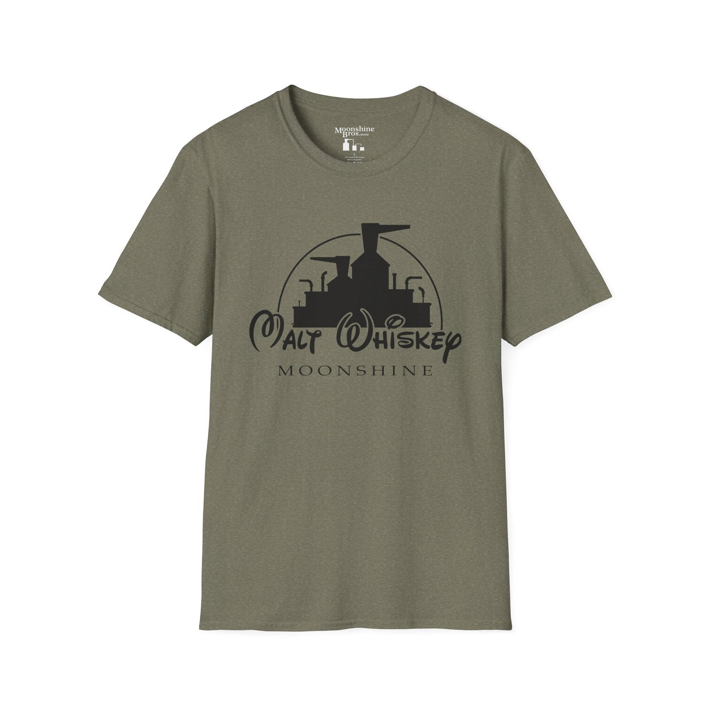 Malt Whiskey Moonshine Parody Logo Shirt