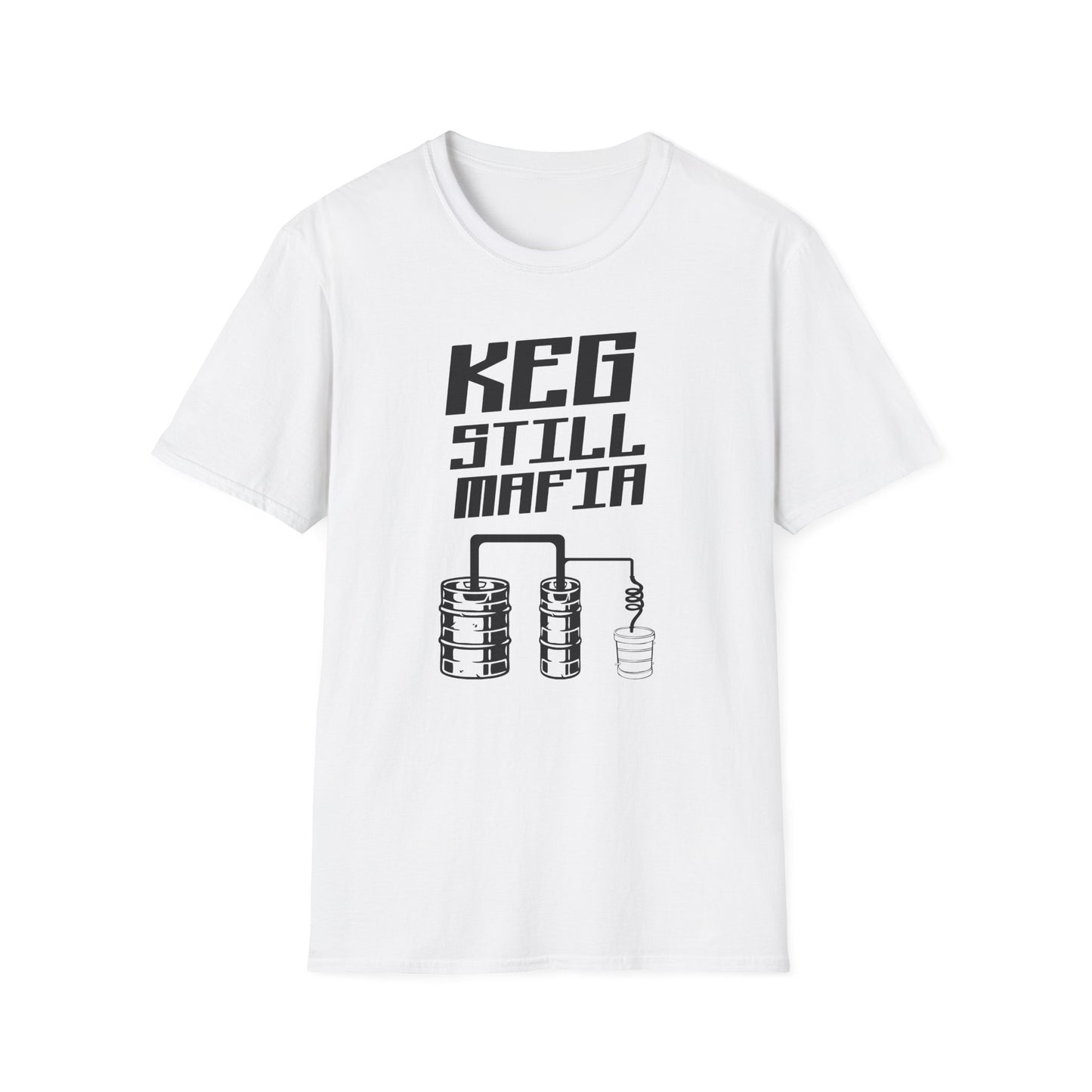 Keg Still Mafia Moonshine Distiller Softstyle Tee T-Shirt