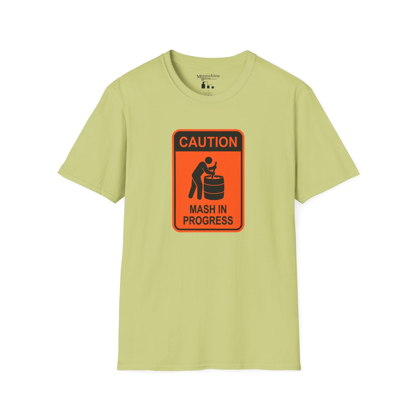 Caution Mash In Progress Construction Sign Style Shirt