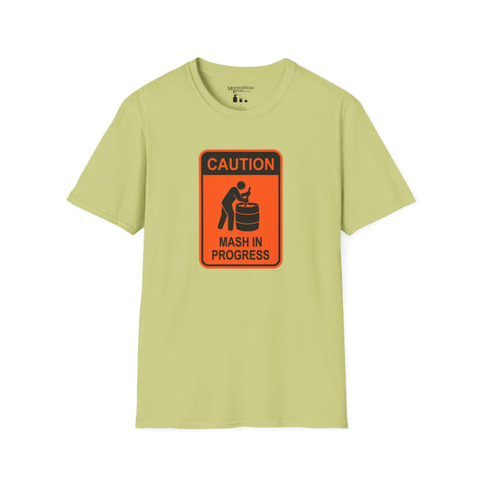 Caution Mash In Progress Construction Sign Style Shirt