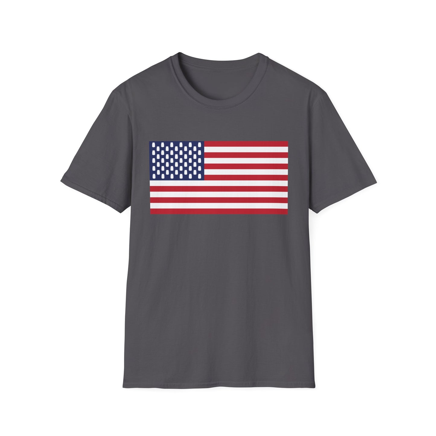 Mason Jar American Flag "Jars & Stripes" Softstyle Tee T-Shirt