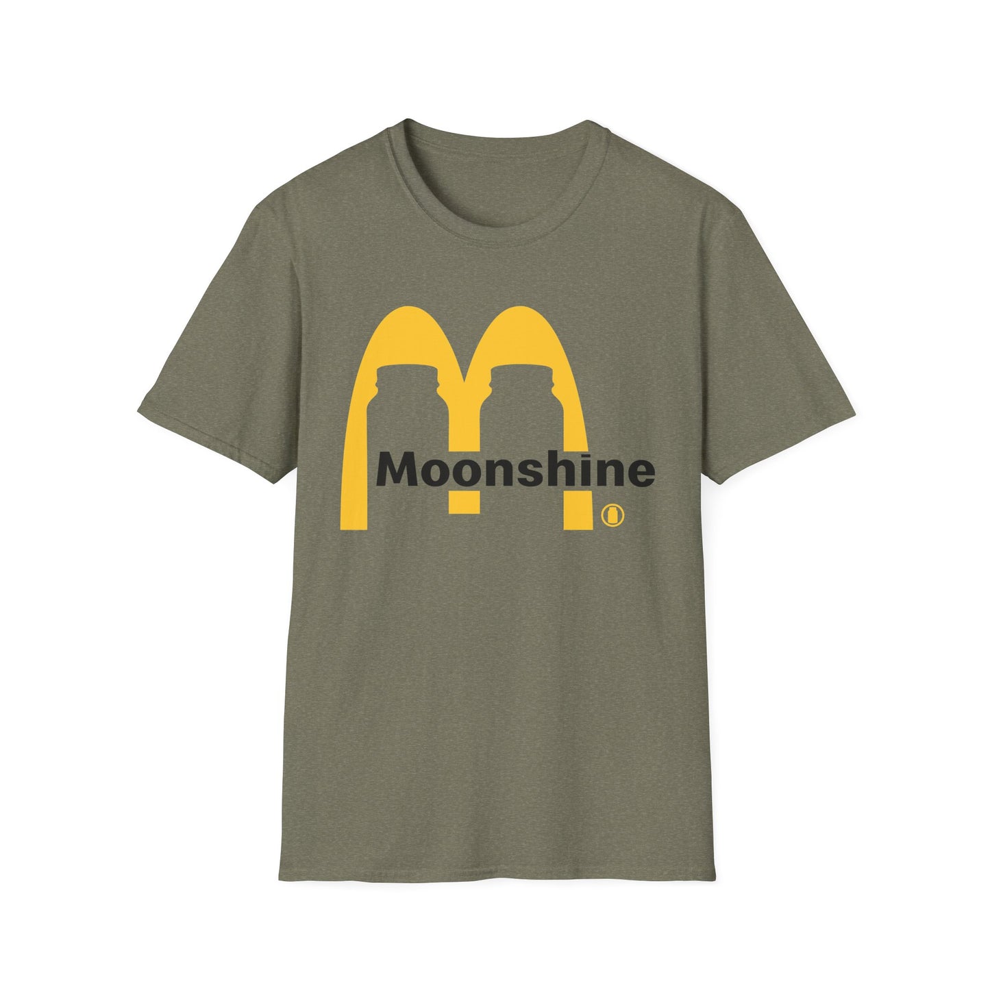 Fast Food Moonshine Mason Jars Parody Softstyle Tee T-Shirt