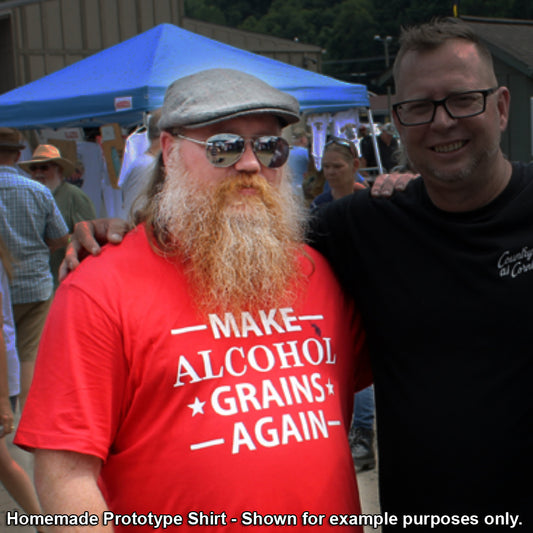 Make Alcohol Grains Again Parody Moonshine & Home Distilling Softstyle Tee T-Shirt