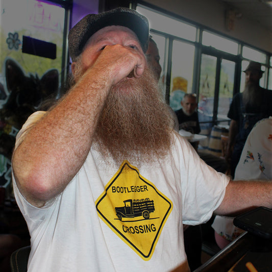 Bootlegger Crossing Warning Sign Style Shirt