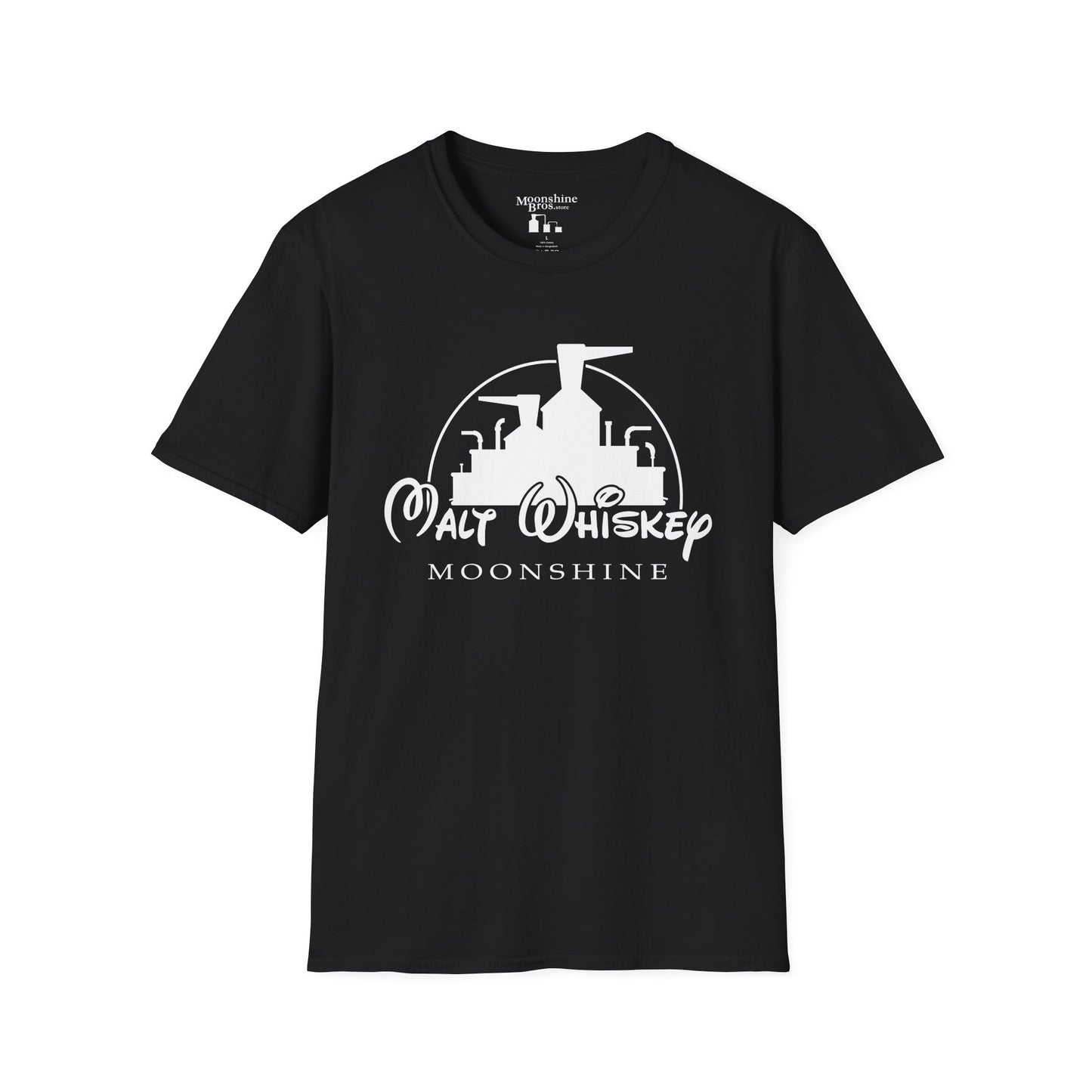 Malt Whiskey Moonshine Parody Logo Shirt