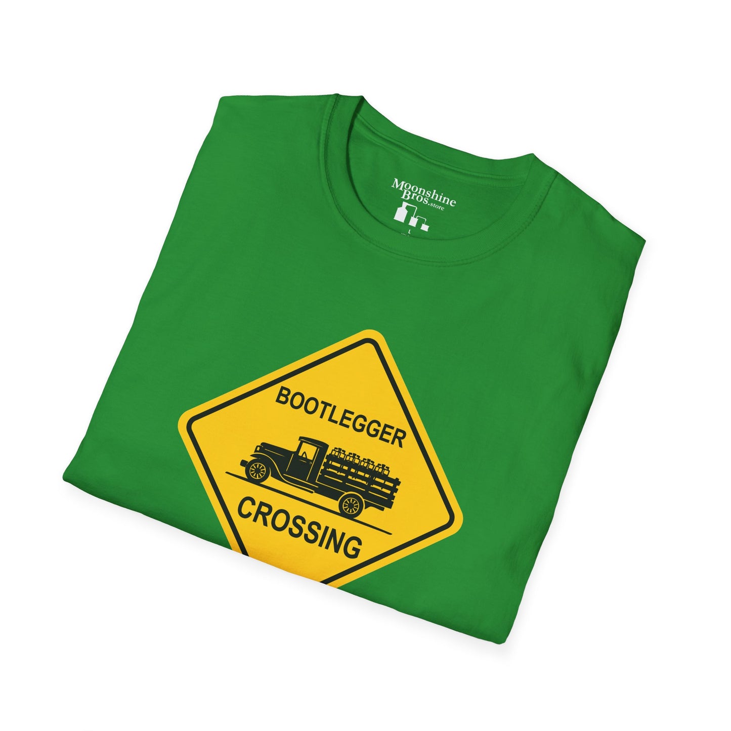 Bootlegger Crossing Warning Sign Style Shirt