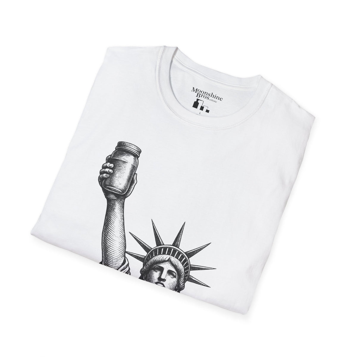 Lady Liberty Holding Mason Jar Shirt