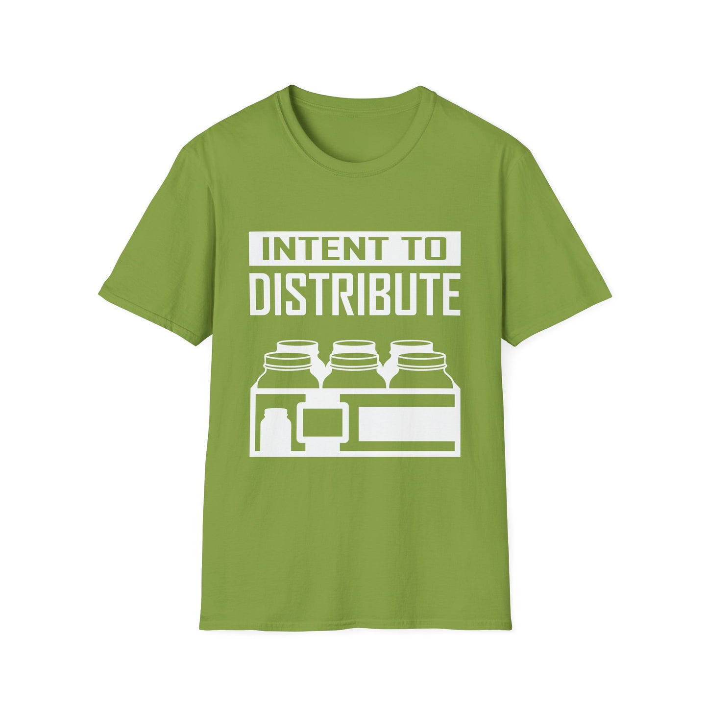 Intent To Distribute Mason Jar Case Moonshine & Canning Softstyle Tee T-Shirt