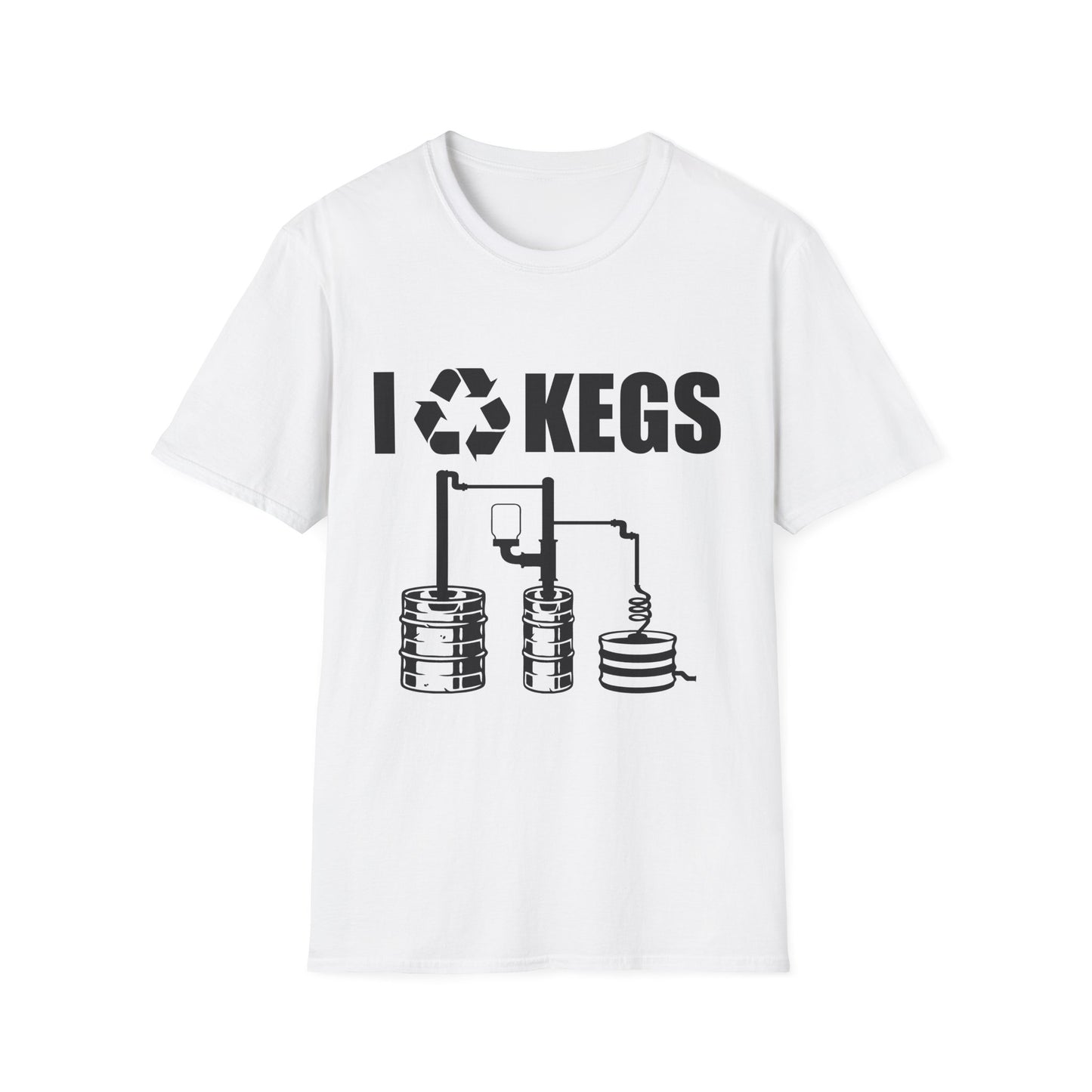 I Recycle Kegs Moonshiner & Hobbyist Distiller Softstyle Tee T-Shirt