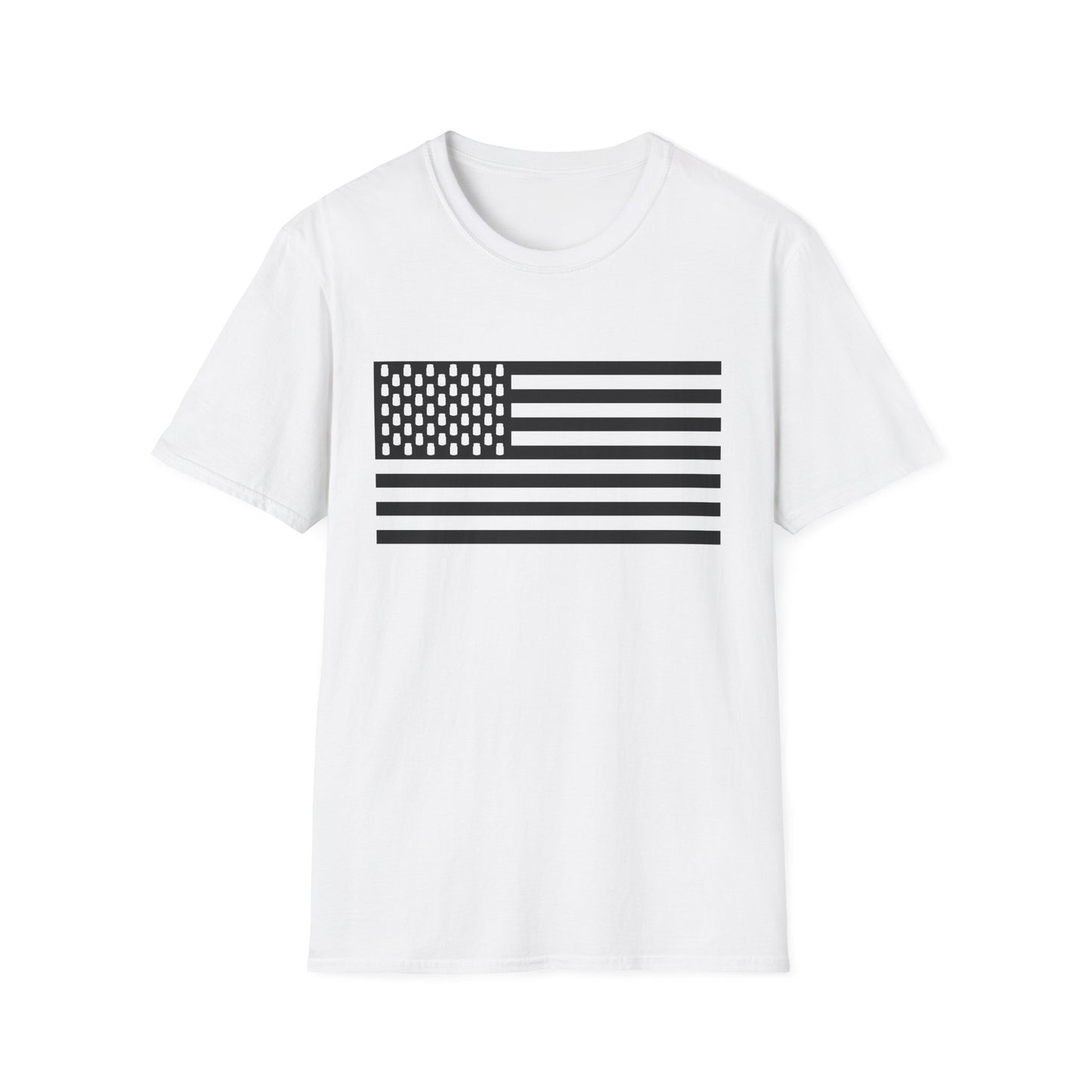 Mason Jar Tactical American Flag "Jars & Stripes" Softstyle Tee T-Shirt
