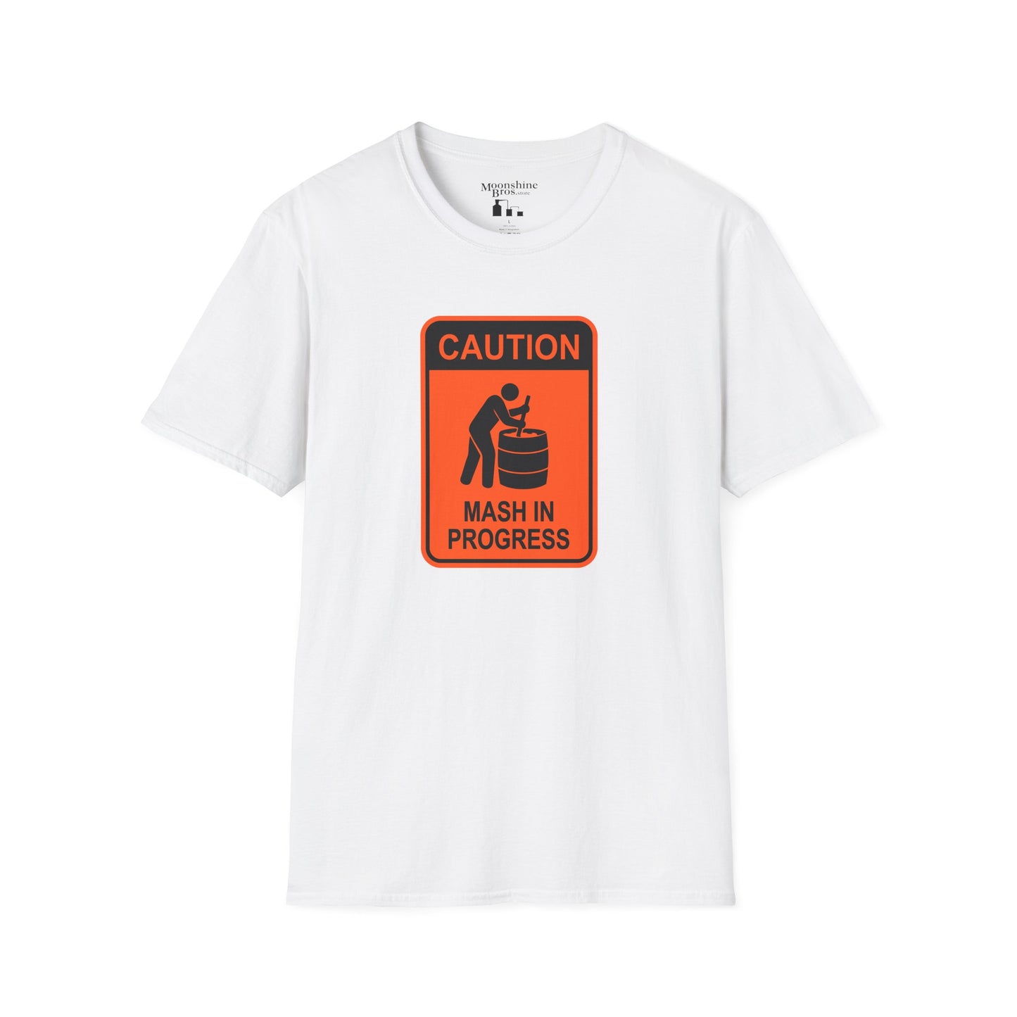 Caution Mash In Progress Construction Sign Style Shirt