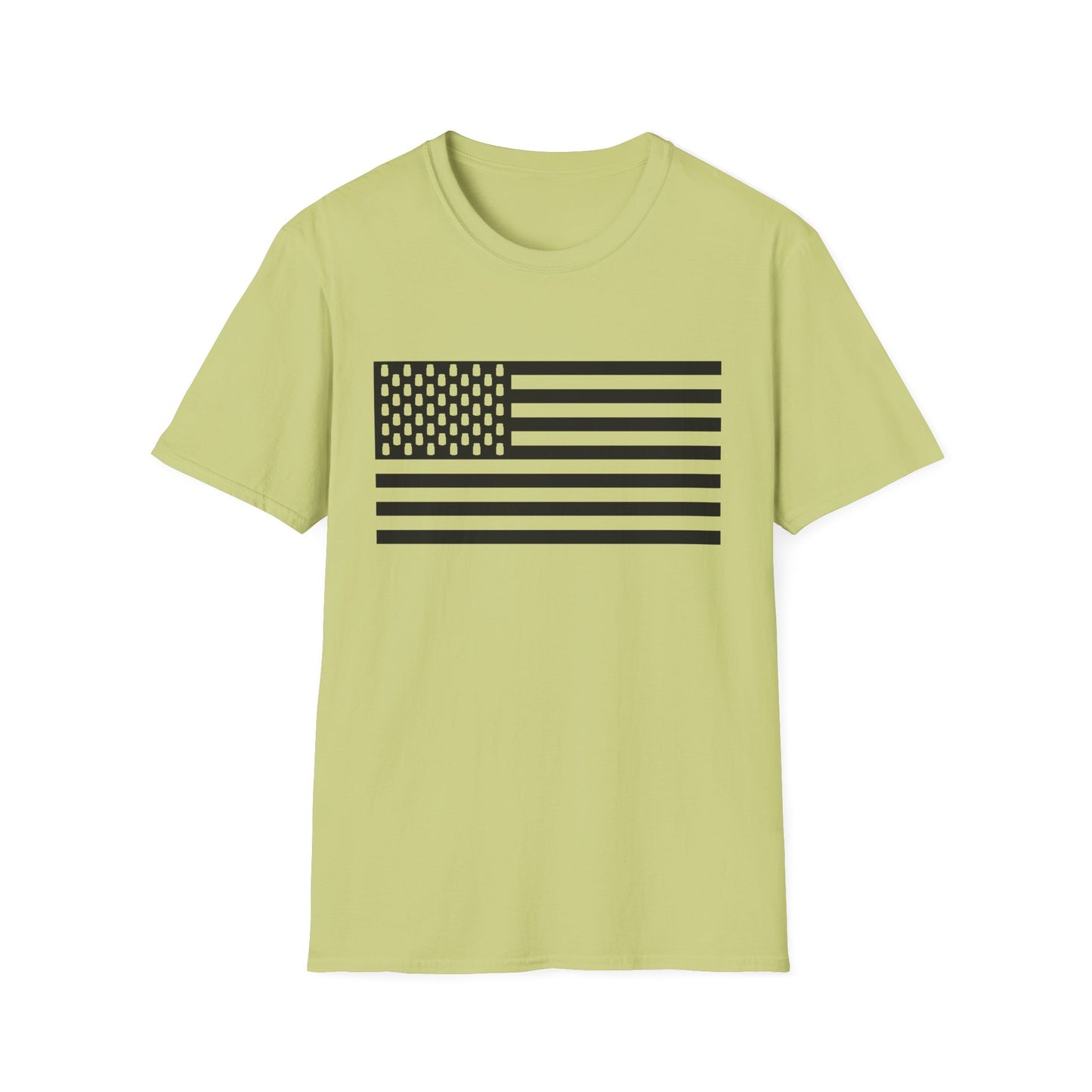 Mason Jar Tactical American Flag "Jars & Stripes" Softstyle Tee T-Shirt
