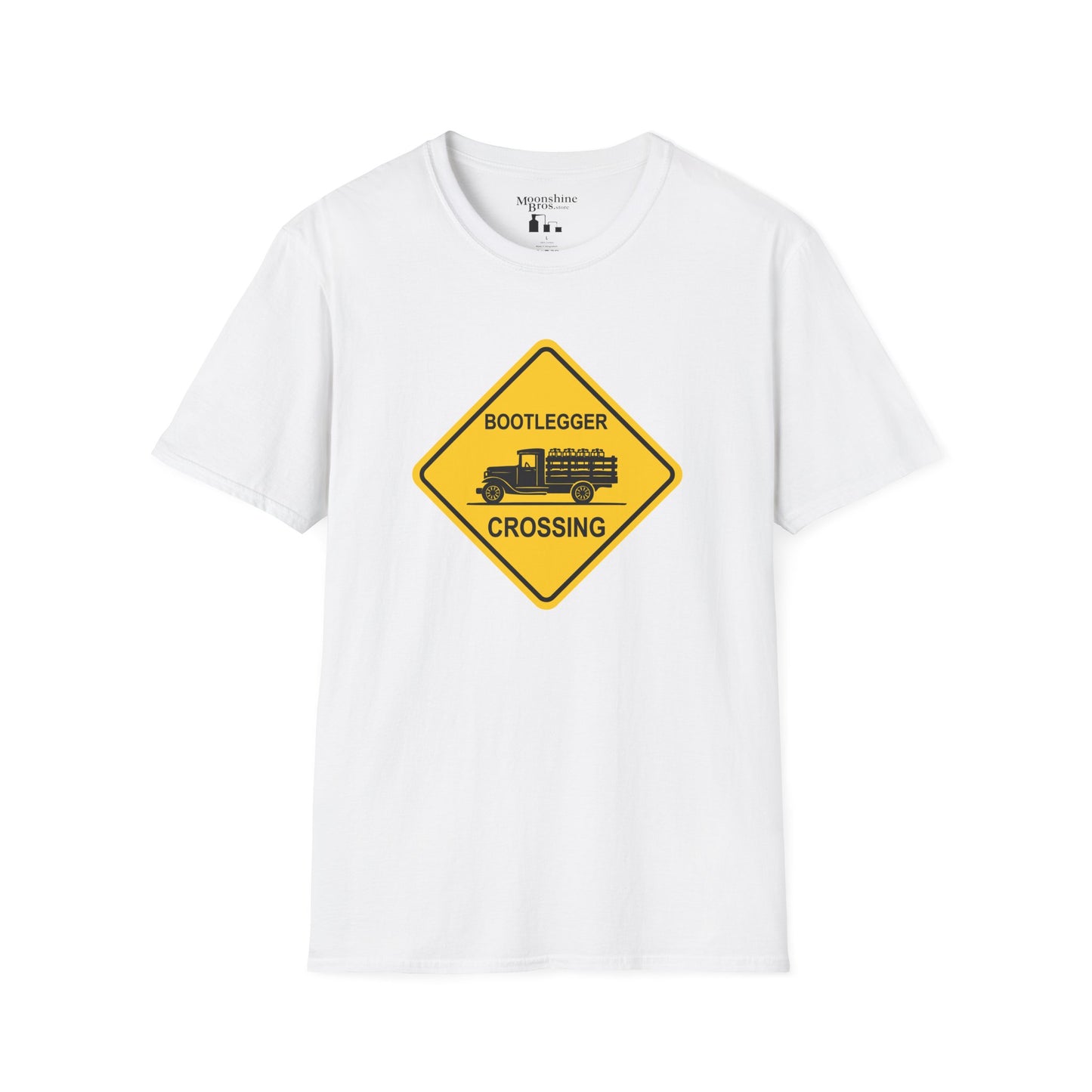 Bootlegger Crossing Warning Sign Style Shirt