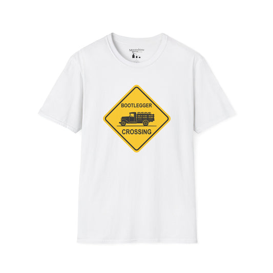 Bootlegger Crossing Warning Sign Style Shirt