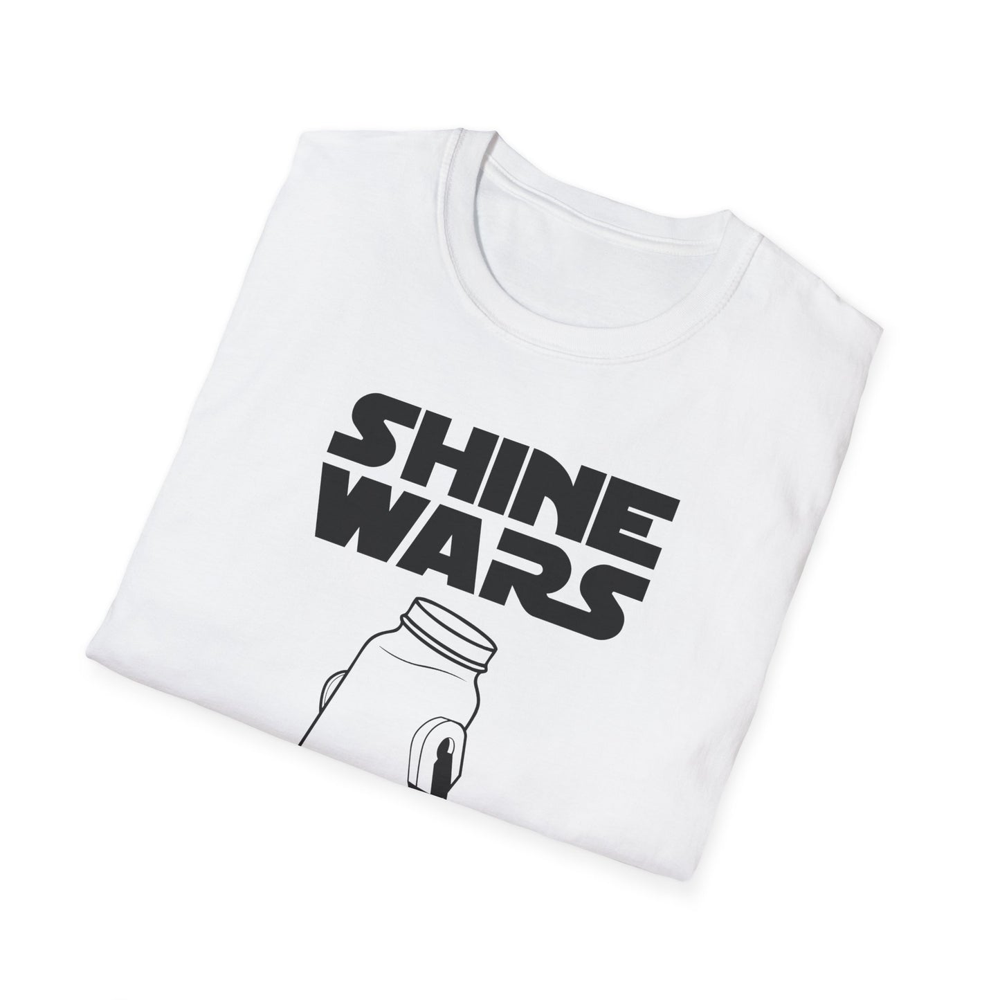 Shine Wars - JAR2D2 Parody Sci-Fi Moonshine & Canning Softstyle Tee T-Shirt