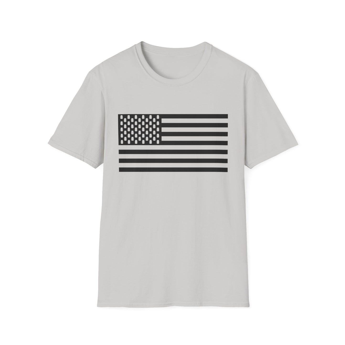 Mason Jar Tactical American Flag "Jars & Stripes" Softstyle Tee T-Shirt