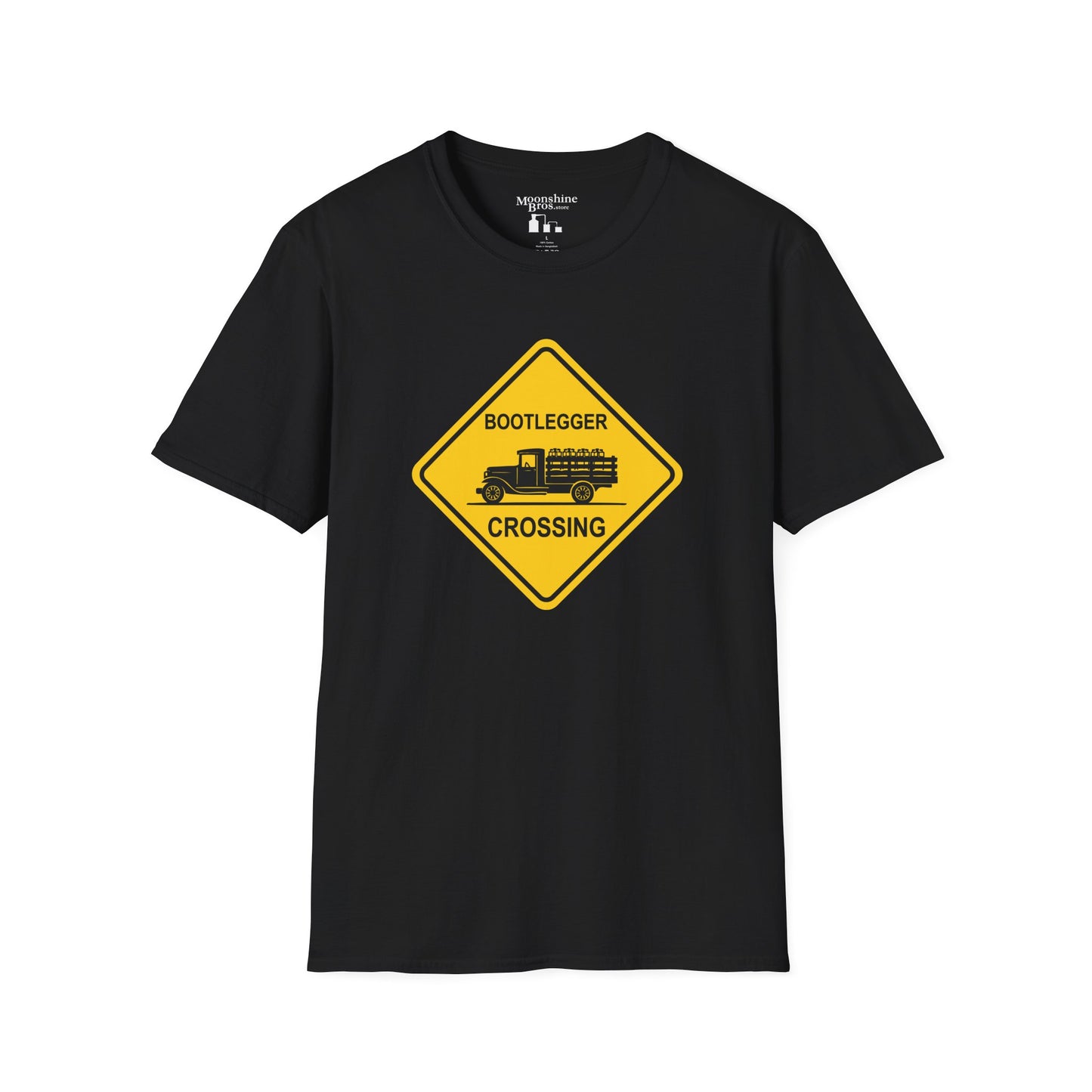 Bootlegger Crossing Warning Sign Style Shirt