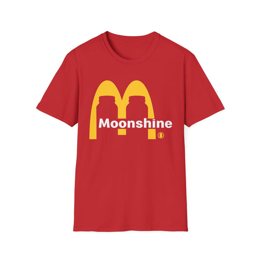 Fast Food Moonshine Mason Jars Parody Softstyle Tee T-Shirt