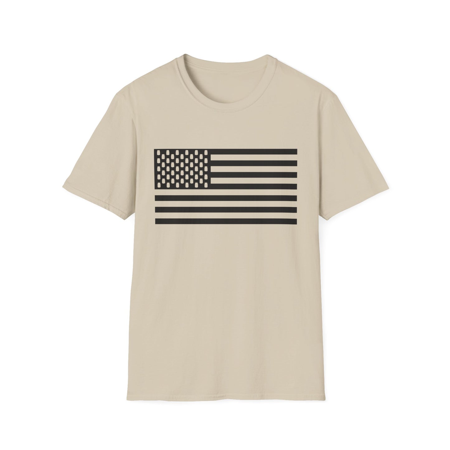 Mason Jar Tactical American Flag "Jars & Stripes" Softstyle Tee T-Shirt