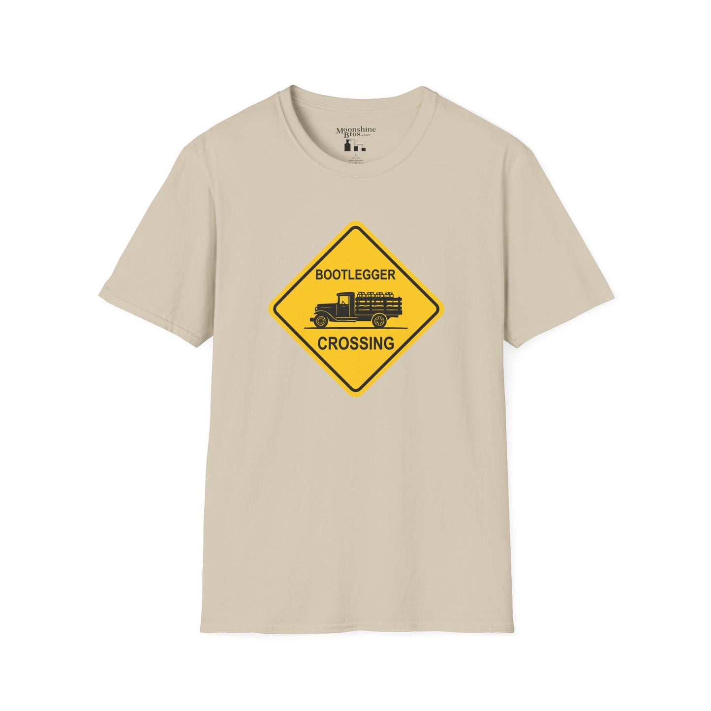 Bootlegger Crossing Warning Sign Style Shirt