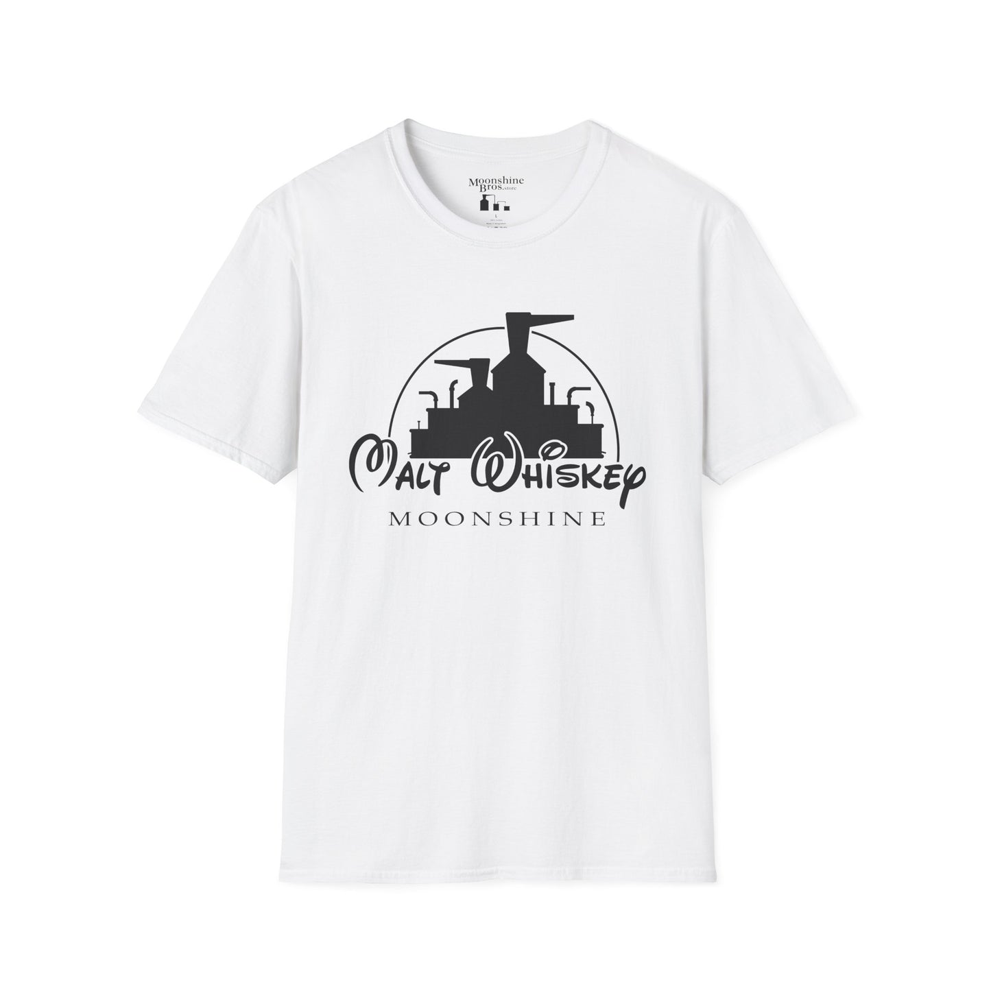 Malt Whiskey Moonshine Parody Logo Shirt
