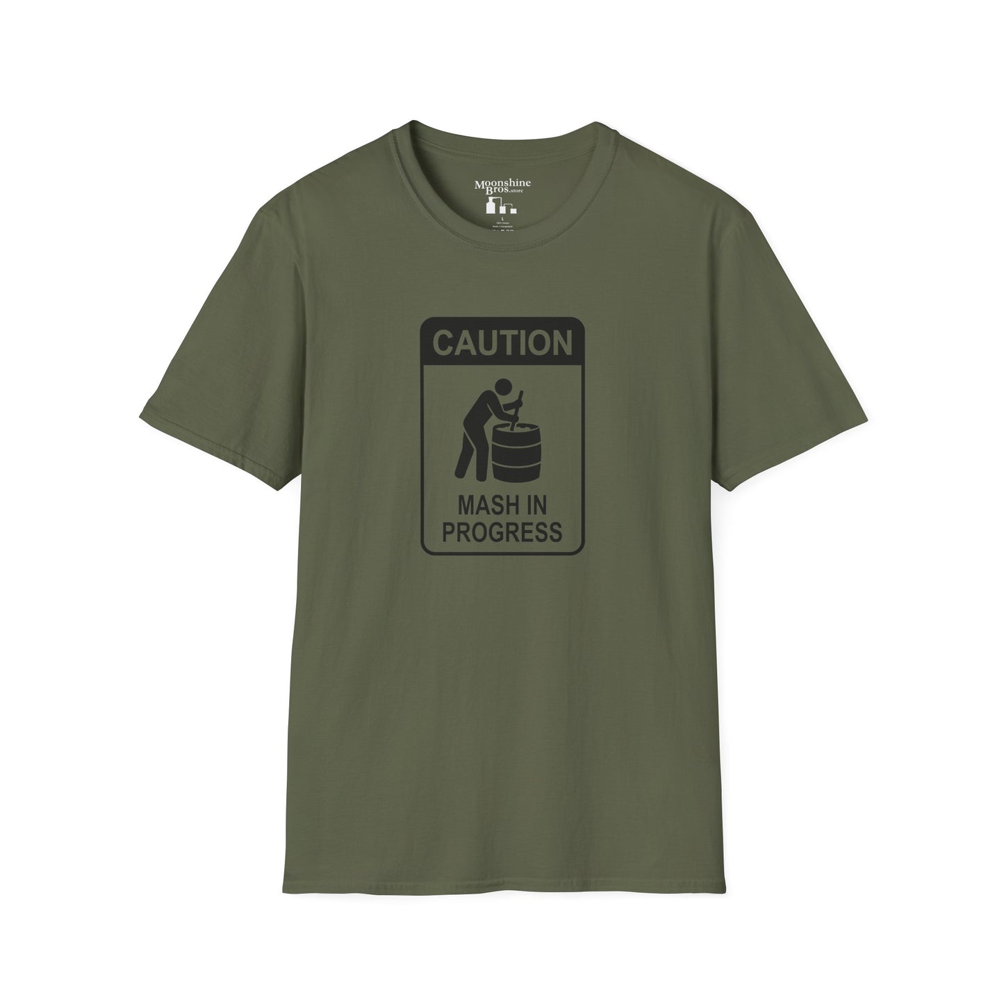 Caution Mash In Progress Construction Sign Style Shirt