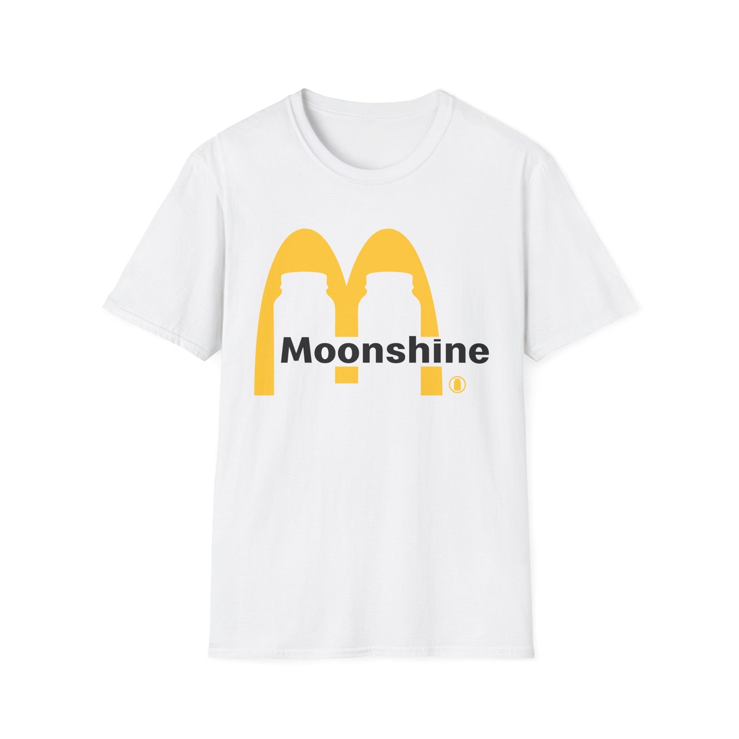 Fast Food Moonshine Mason Jars Parody Softstyle Tee T-Shirt