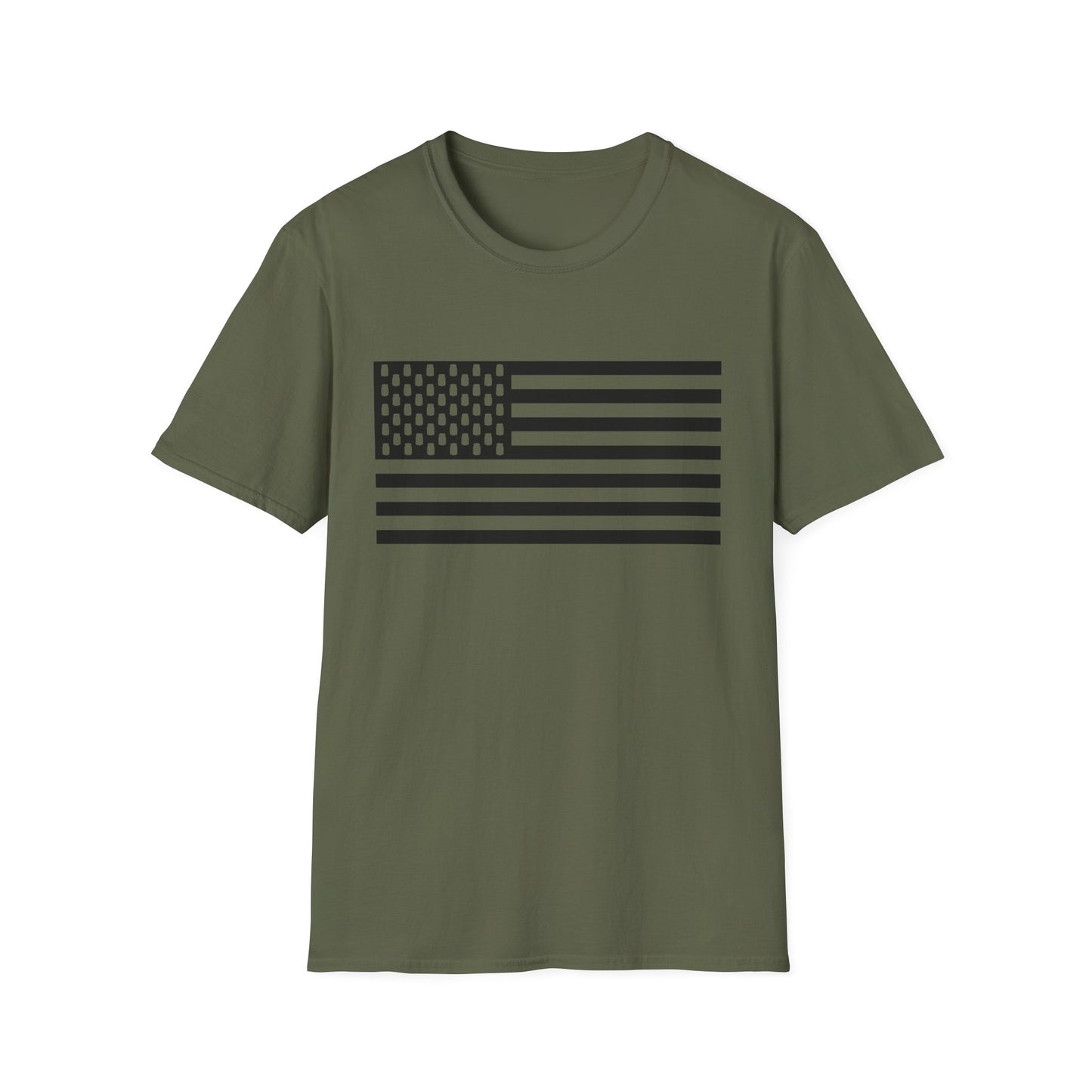 Mason Jar Tactical American Flag "Jars & Stripes" Softstyle Tee T-Shirt
